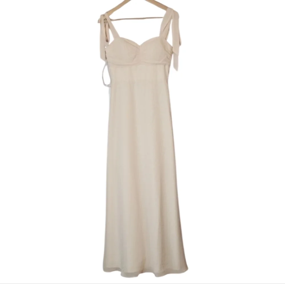 NWT AZAZIE LIZET Alabaster A-Line Sweetheart Neckline Chiffon Dress, size A4 - Picture 12 of 16